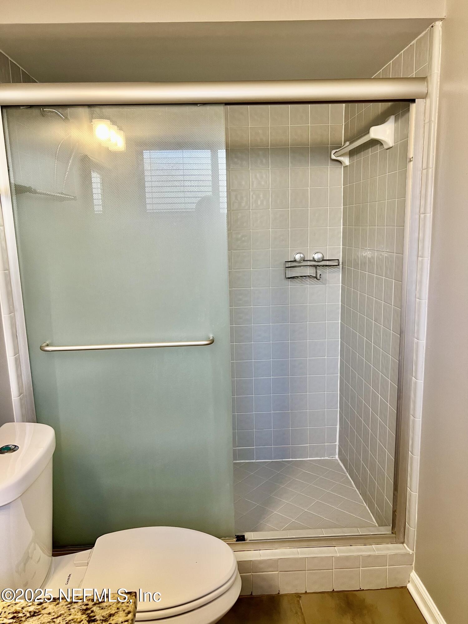 7820 Collins Ridge Boulevard East Jacksonville, FL 32244 - Photo 14 of 18 a bathroom with a shower a toilet and a sink