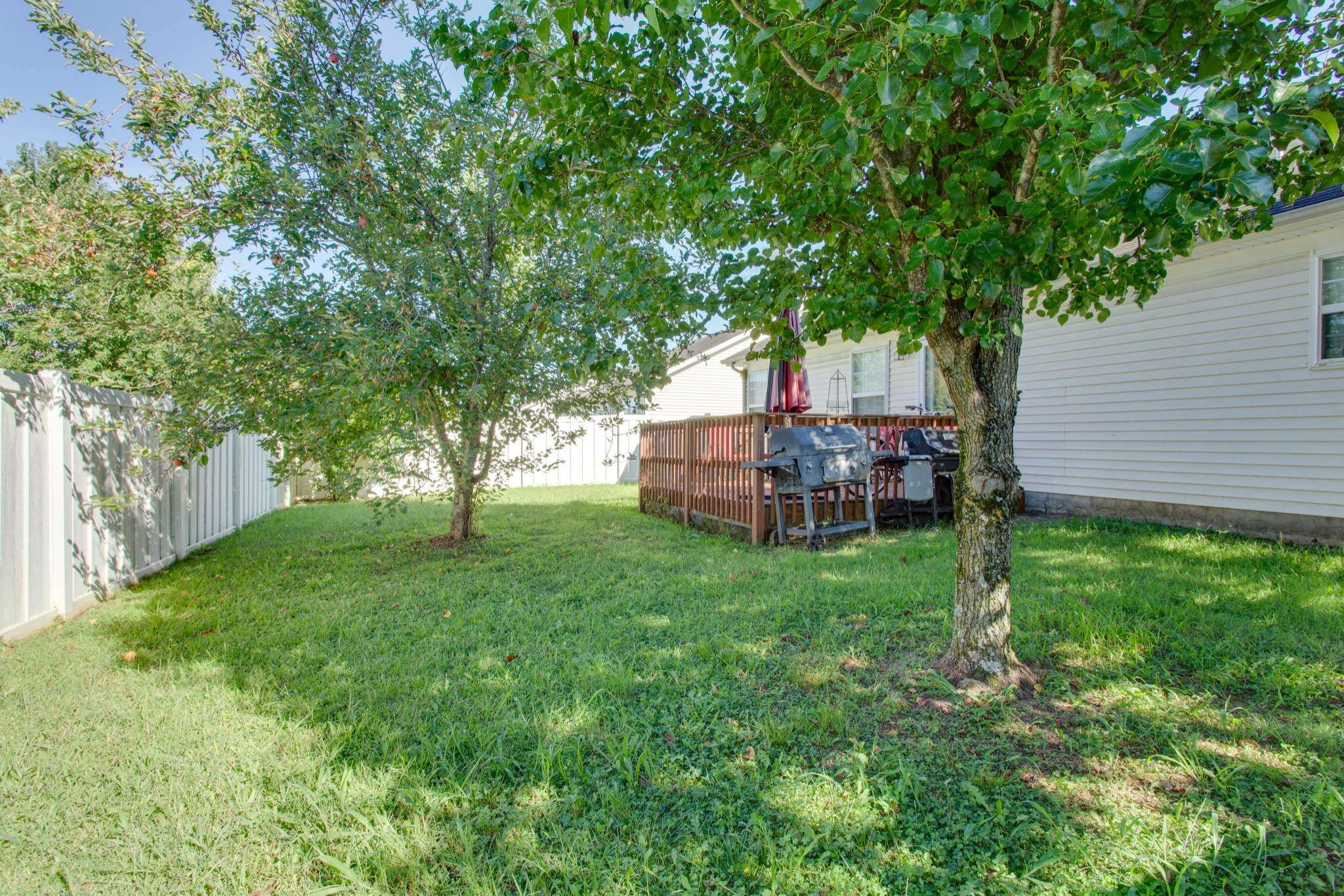2214 Cason Trail Murfreesboro, TN 37128 - Photo 12 of 13 a view of a backyard with table and chairs and a large tree