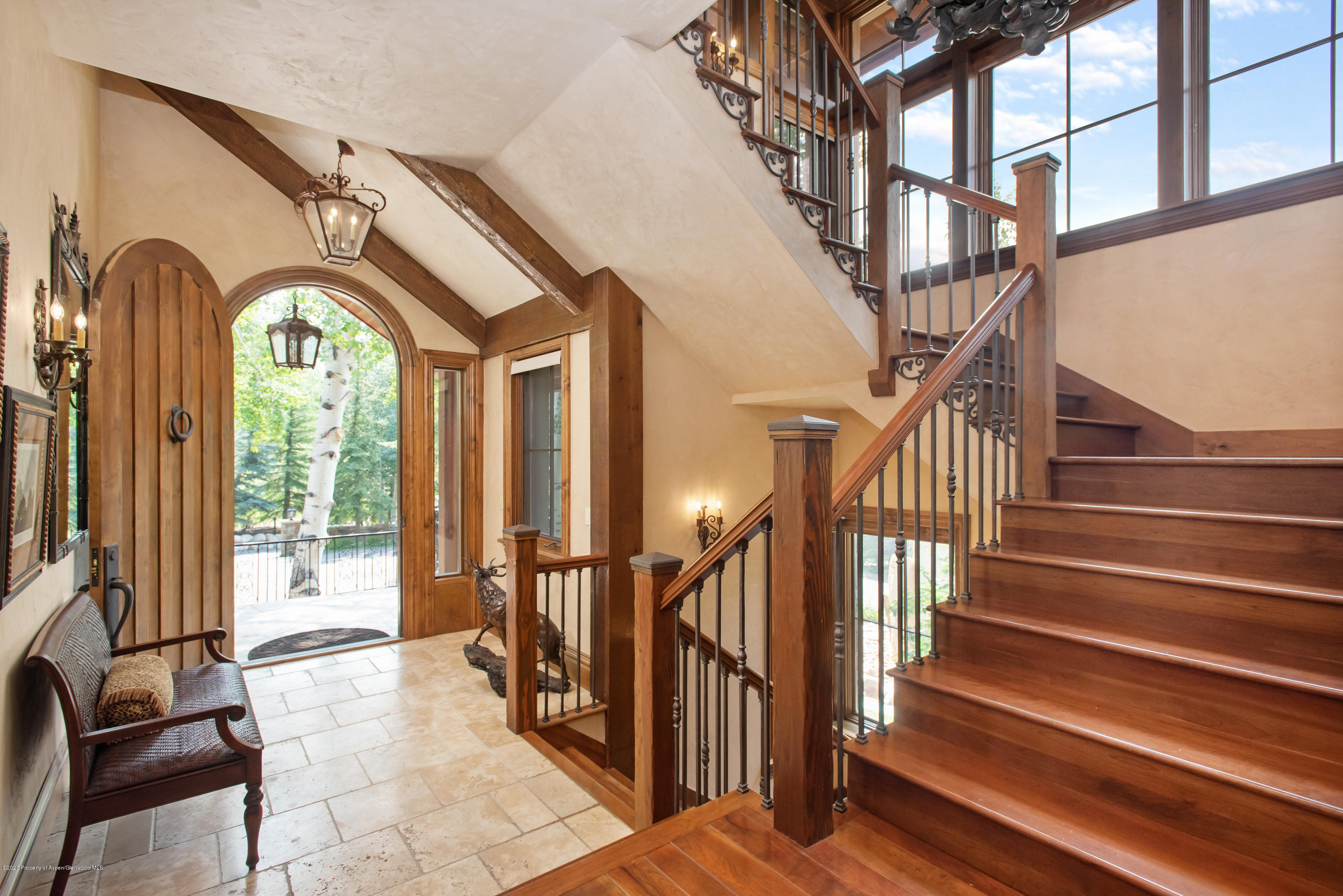 64 Spruce Ridge Lane Snowmass Village, CO 81615 - Photo 18 of 38 a view of staircase with two black white walls