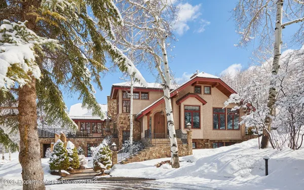 a front view of a house with a tree
