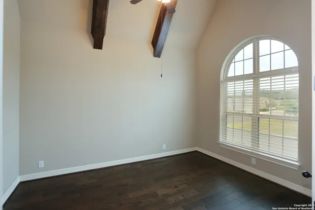 an empty room with a window