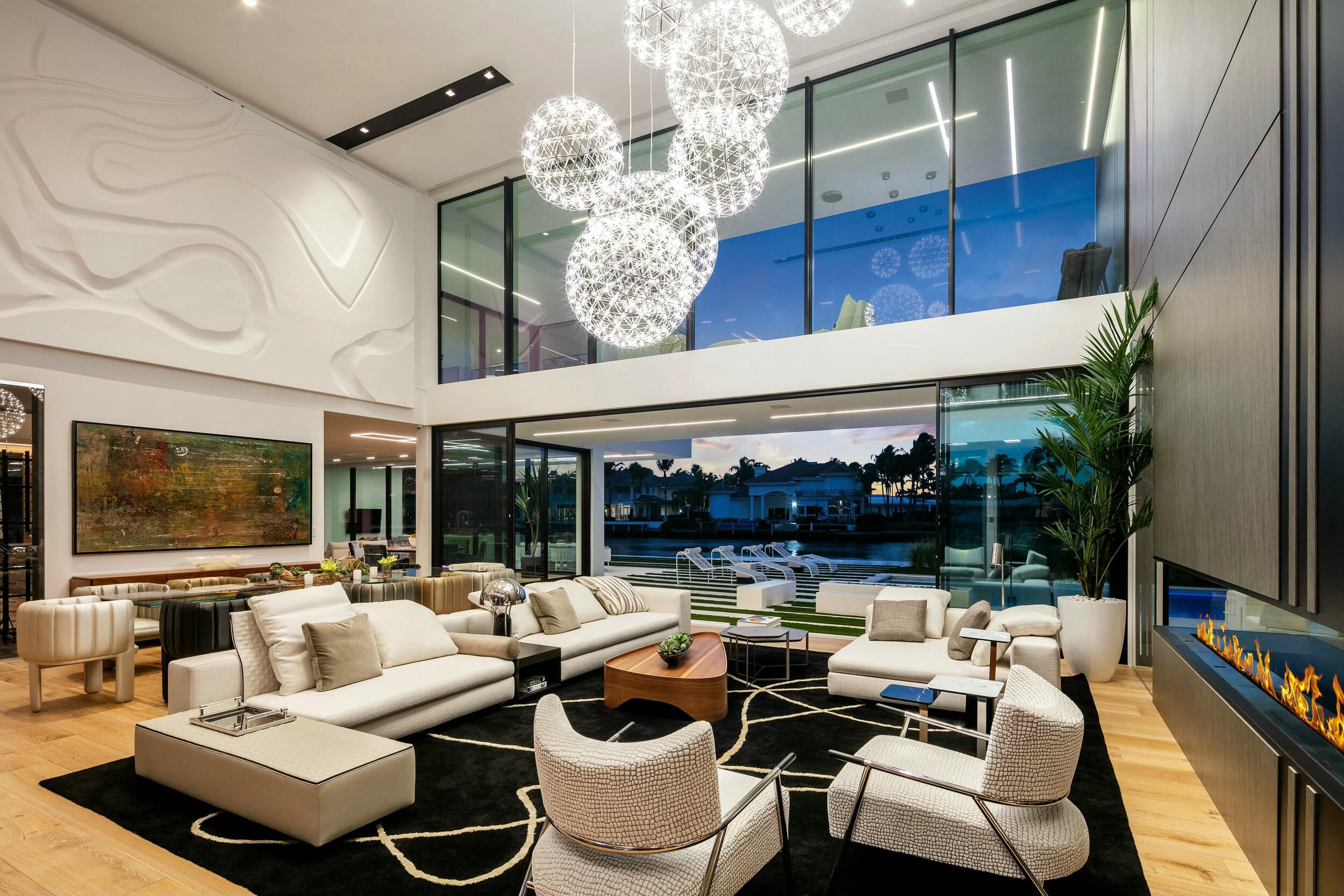 2633 Spanish River Road Boca Raton, FL 33432 - Photo 3 of 66 Twilight formal living area