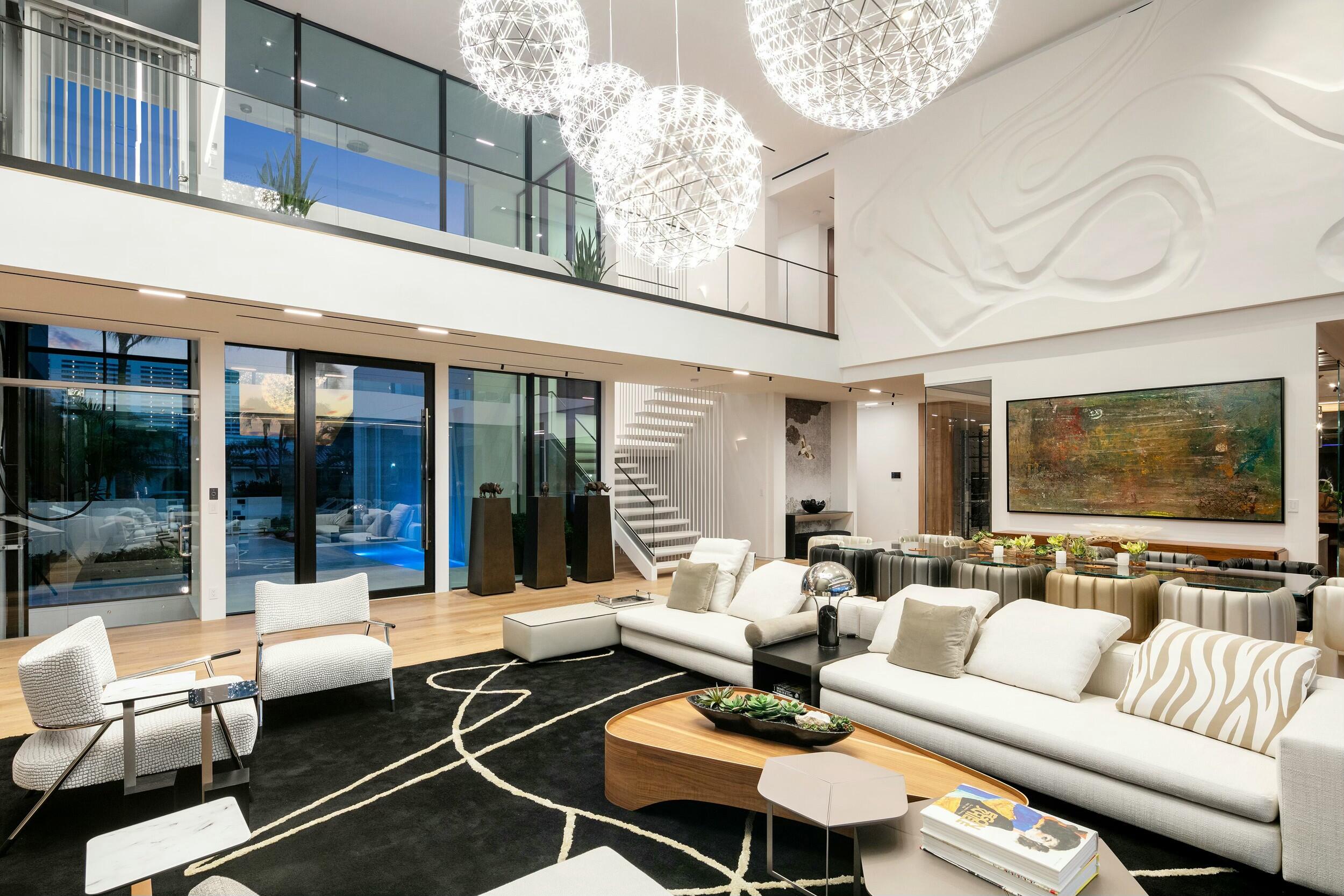 2633 Spanish River Road Boca Raton, FL 33432 - Photo 4 of 66 Twilight formal living area