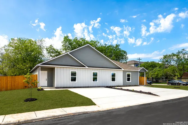 a house view with a garden space