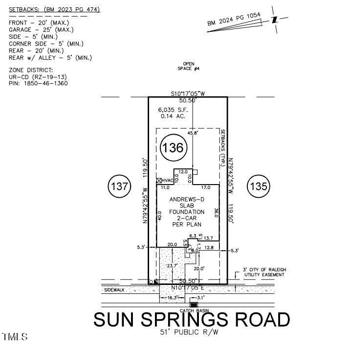 1132 Sun Spgs Road Wake Forest, NC 27587 - Photo 5 of 25 plot plan