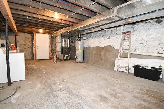 a view of a room with wooden walls