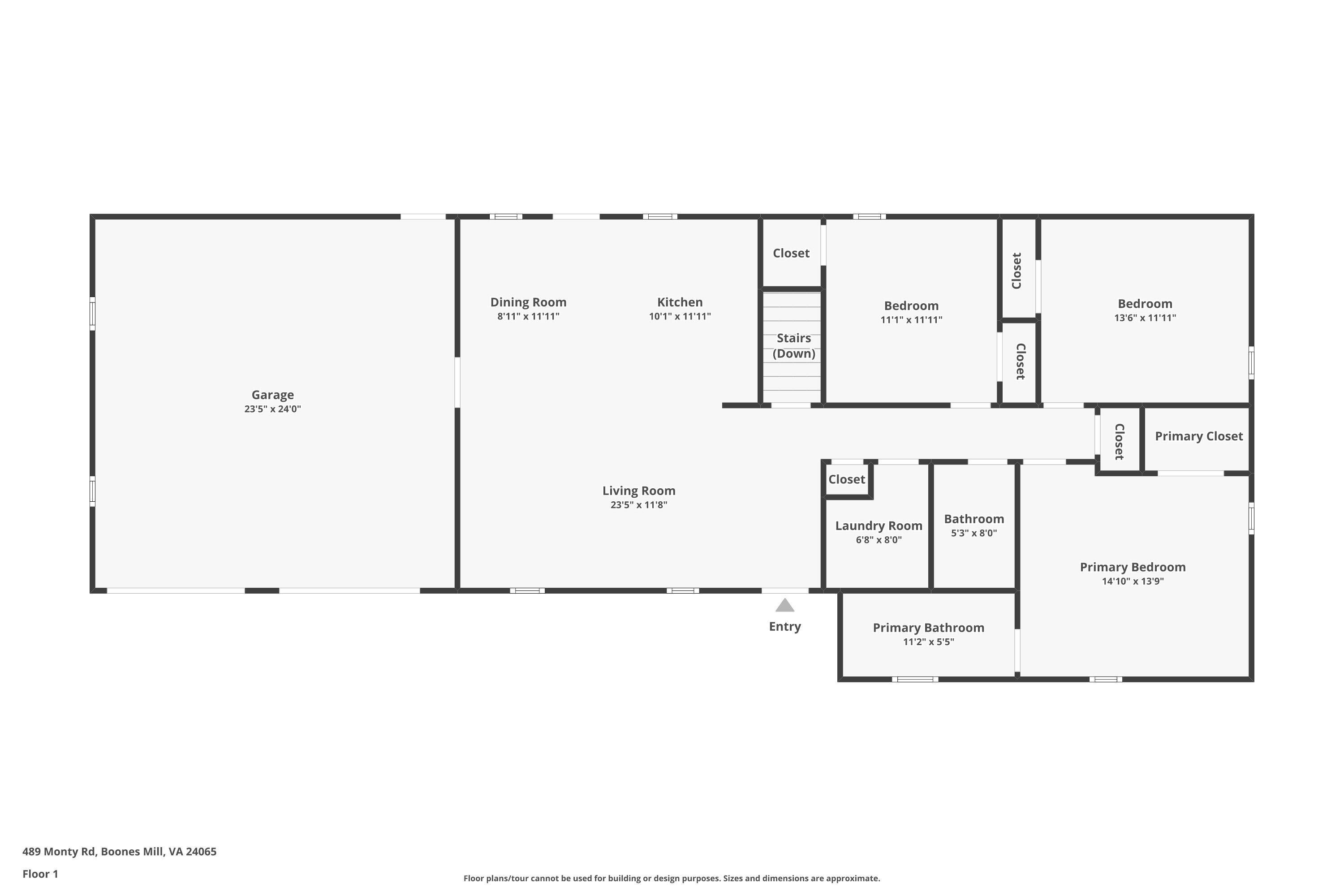 489 Monty Road Boones Mill, VA 24065 - Photo 54 of 55 Main Level Floor Plan