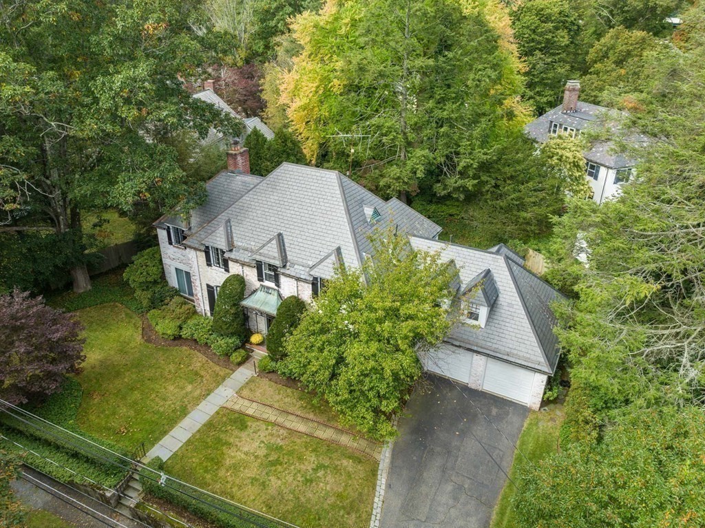 111 Hammondswood Road Newton, MA 02467 - Photo 13 of 15 an aerial view of a house with a yard