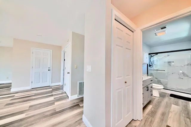 a view of a bathroom with a sink and a toilet