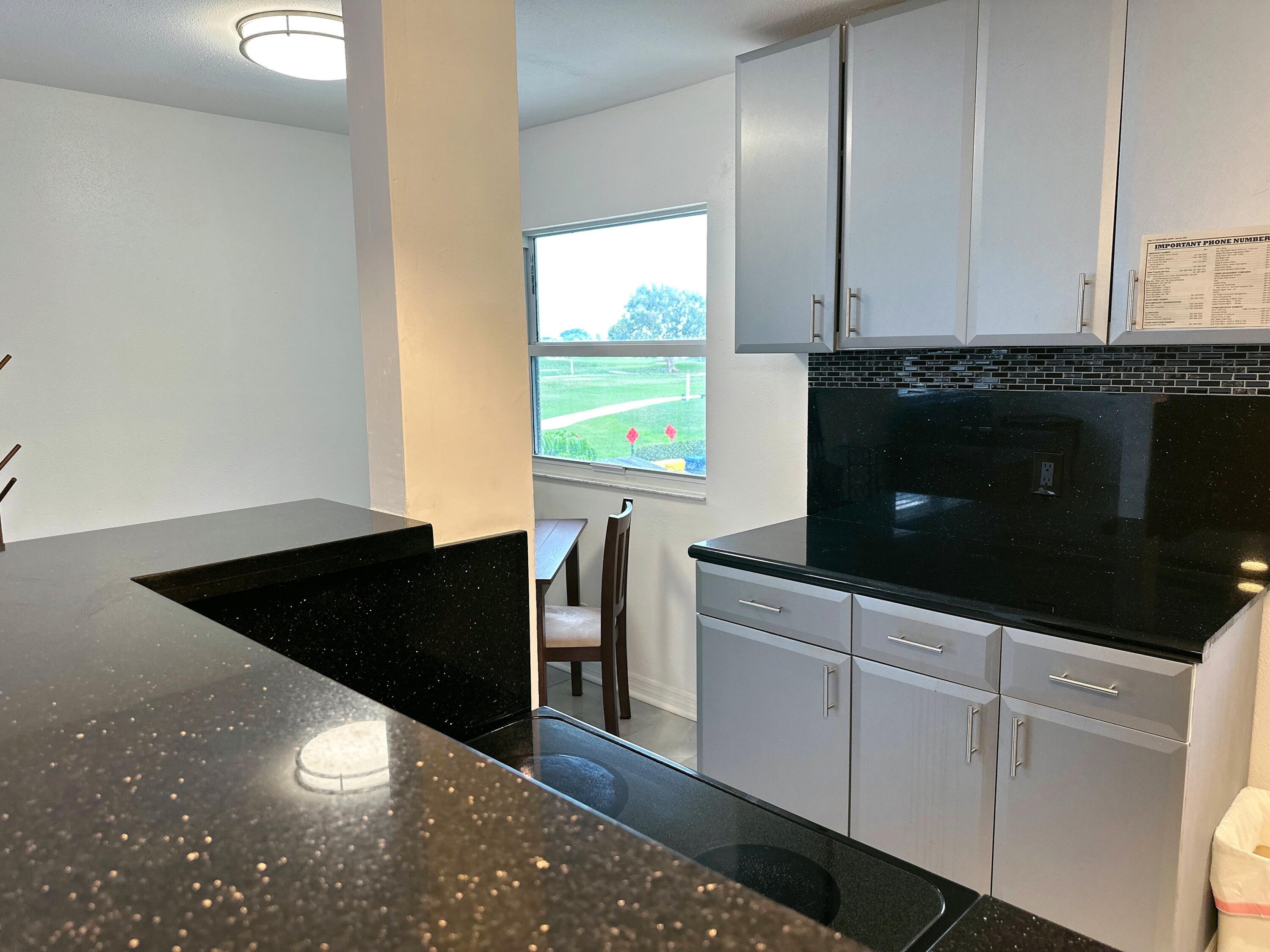 196 Tuscany C Delray Beach, FL 33446 - Photo 8 of 39 a kitchen with a sink a microwave and cabinets