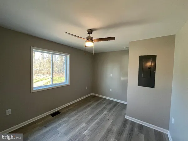 a view of a livingroom with a window