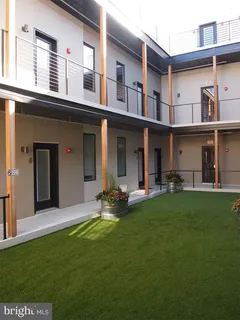 a view of a balcony with an outdoor space