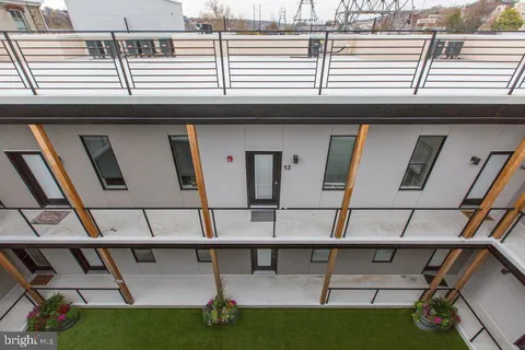 a view of a city from a balcony