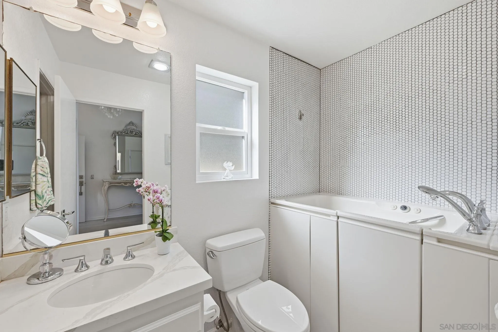 3626 Lorimer Lane Encinitas, CA 92024 - Photo 25 of 62 a bathroom with a sink a toilet and mirror