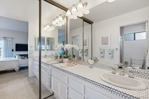 a work room with furniture and wooden floor