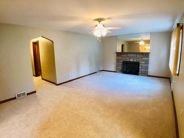 224 Streets Run Road Pittsburgh, PA 15236 - Photo 5 of 15 an empty room with windows and fireplace