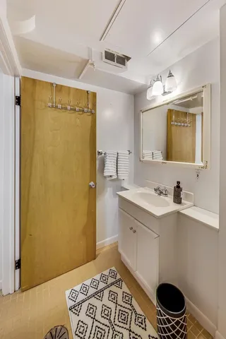 a kitchen with a stove and a microwave