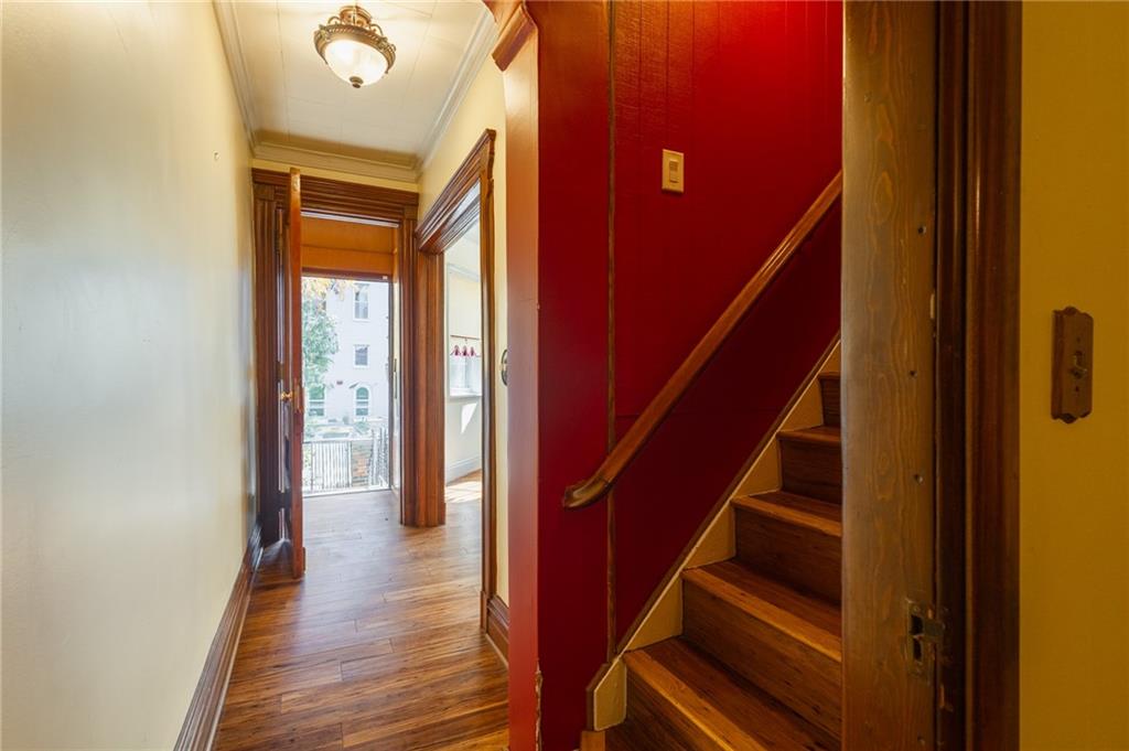 231 Monitor Street Brooklyn, NY 11222 - Photo 9 of 37 a view of entryway and hall with wooden floor