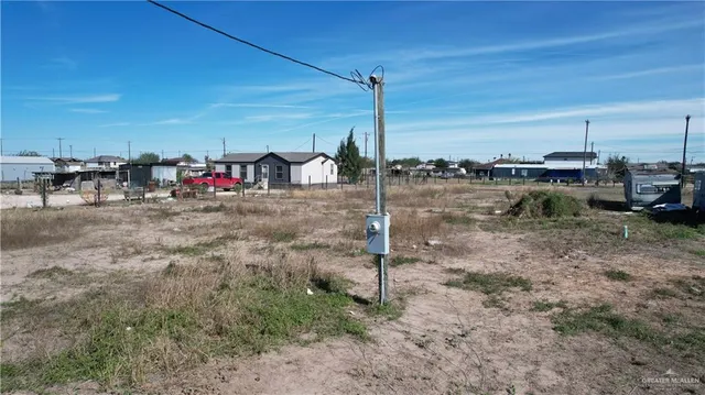 a view of a road with a parking space