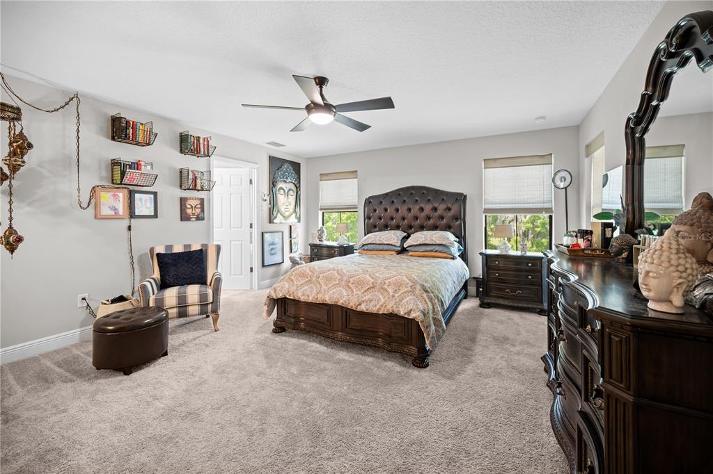 14734 Horse Trot Road Lithia, FL 33547 - Photo 33 of 66 a bedroom with a bed furniture and a flat tv screen