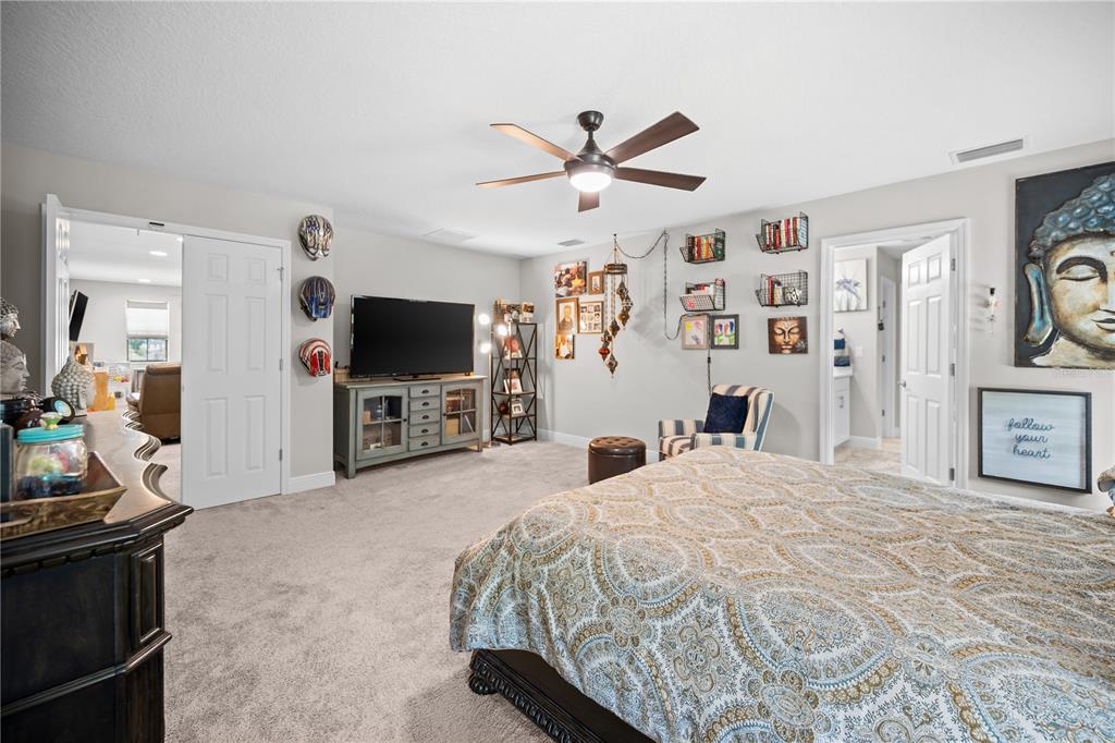 14734 Horse Trot Road Lithia, FL 33547 - Photo 35 of 66 a bedroom with a bed and a flat screen tv