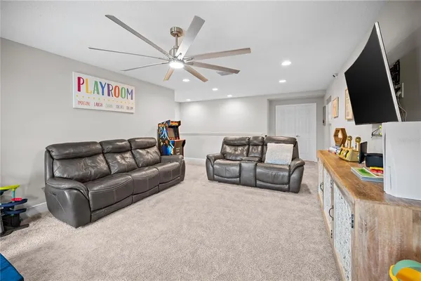 aerial view of a house with a swimming pool