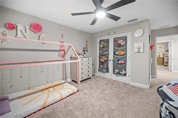 a view of a lake with a city