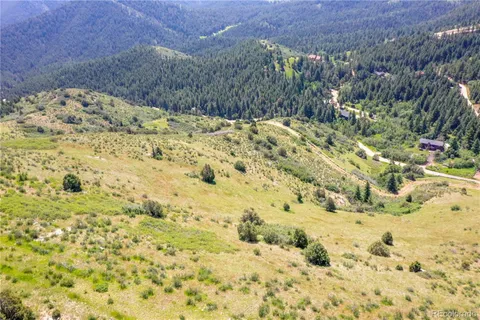 a view of a snow of the yard