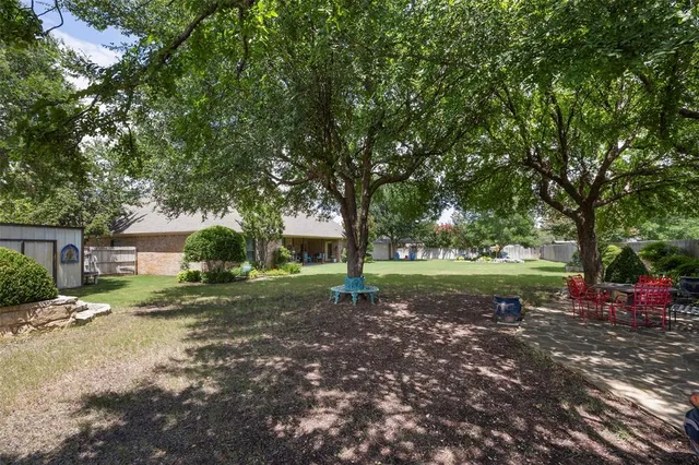 a view of a house with a backyard