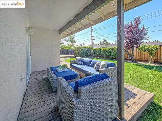 a house view with a seating space