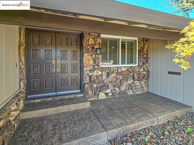 a view of front door of house