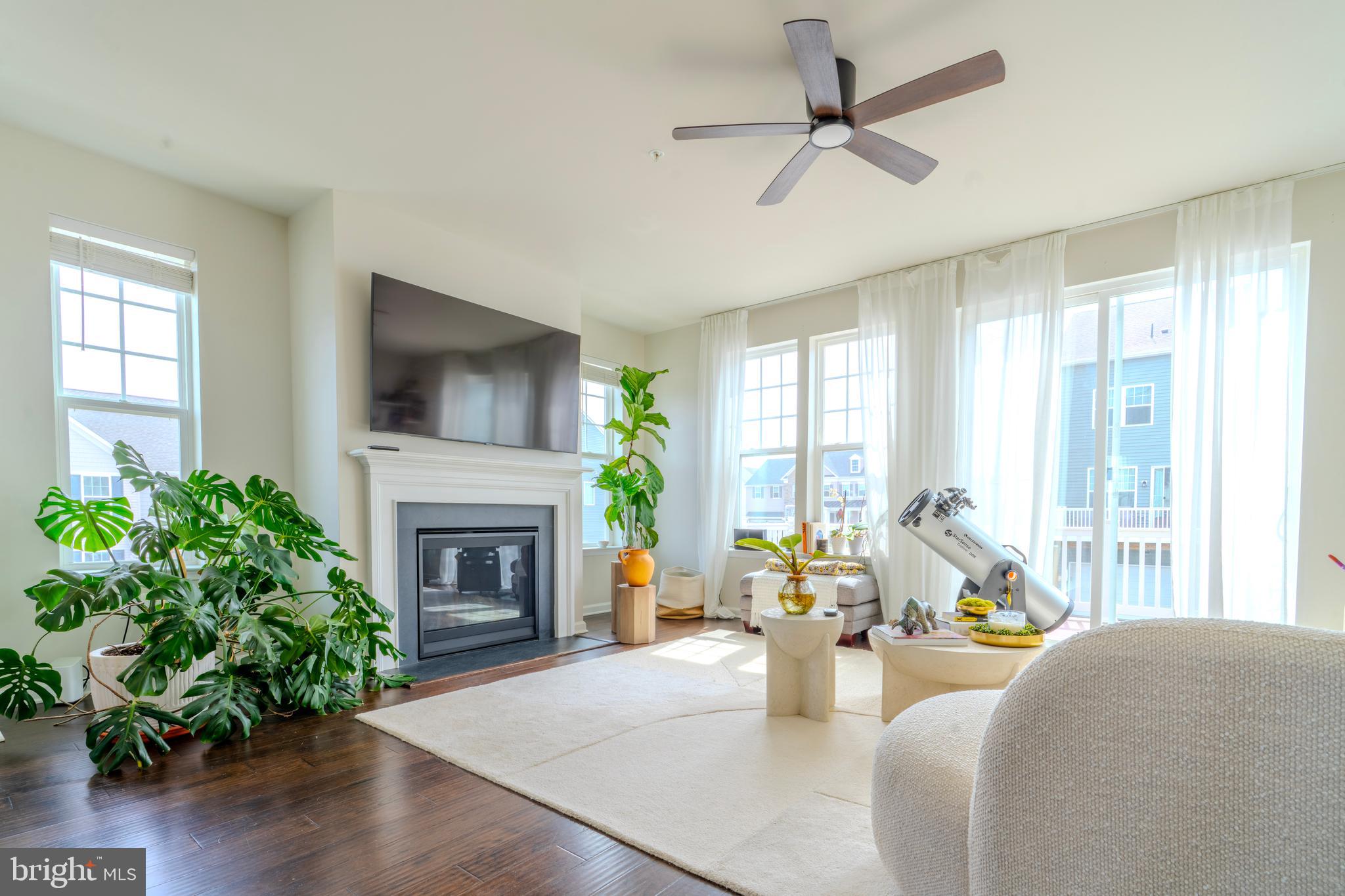 8515 Bald Eagle Lane Frederick, MD 21704 - Photo 9 of 34 a living room with furniture fireplace and potted plants