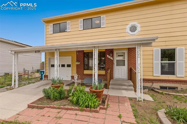 a front view of a house