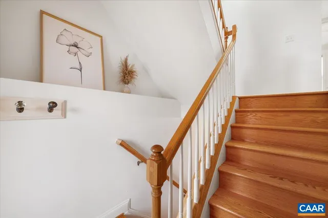 a view of entryway with wooden floor