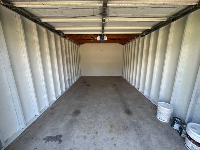 a view of a garage