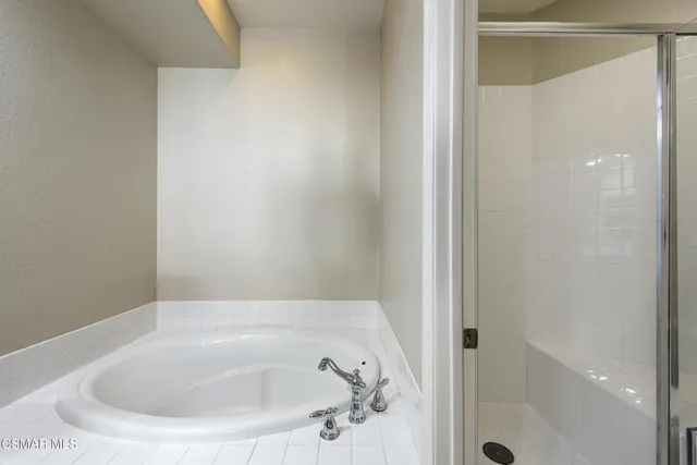 a bathroom with a tub