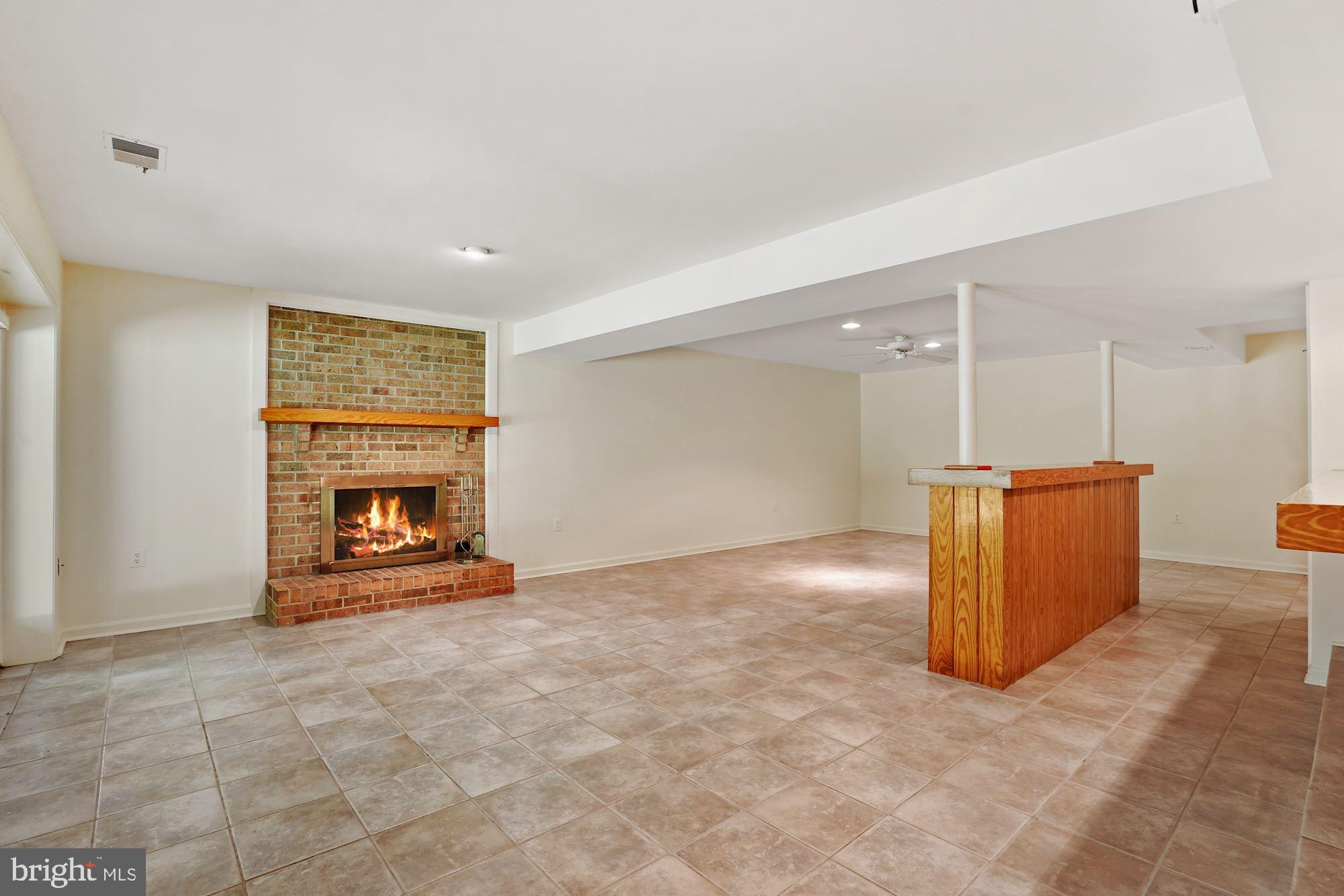 516 Springvale Road Great Falls, VA 22066 - Photo 29 of 44 Spacious Recreation Room with fireplace