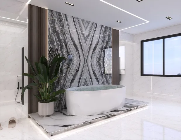 a living room with kitchen island granite countertop furniture and a chandelier