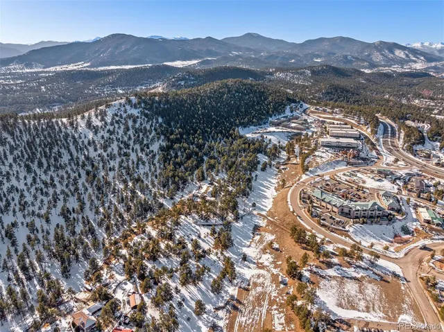 a view of city and mountain