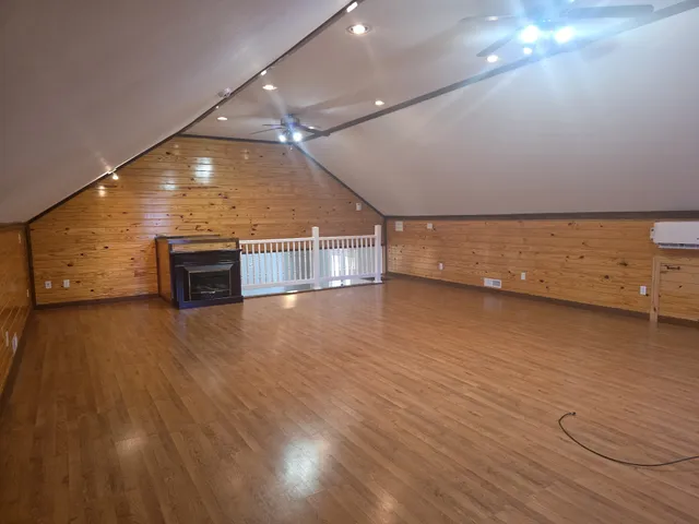 a close view of a fireplace