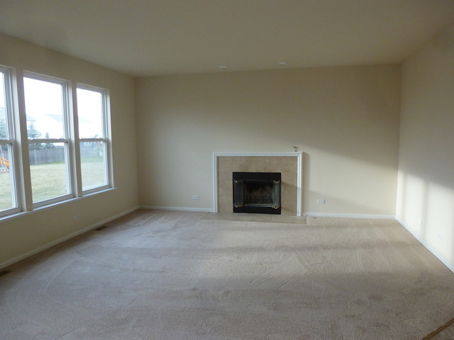2873 Rourke Drive Aurora, IL 60503 - Photo 4 of 12 an empty room with a fireplace