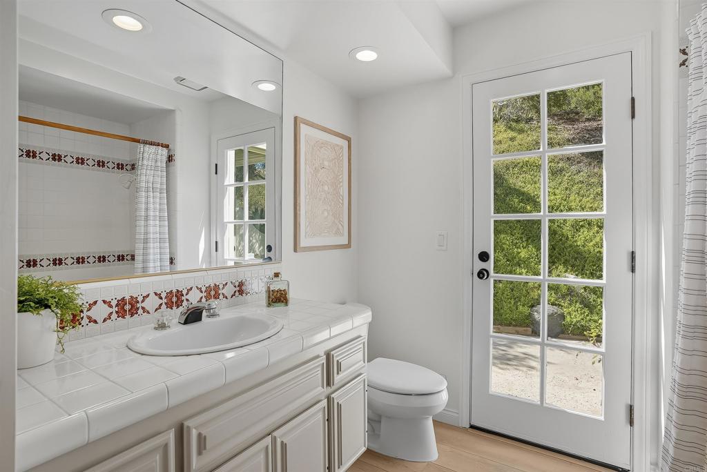 2206 Running Spring Place Encinitas, CA 92024 - Photo 32 of 44 a bathroom with a sink and a mirror