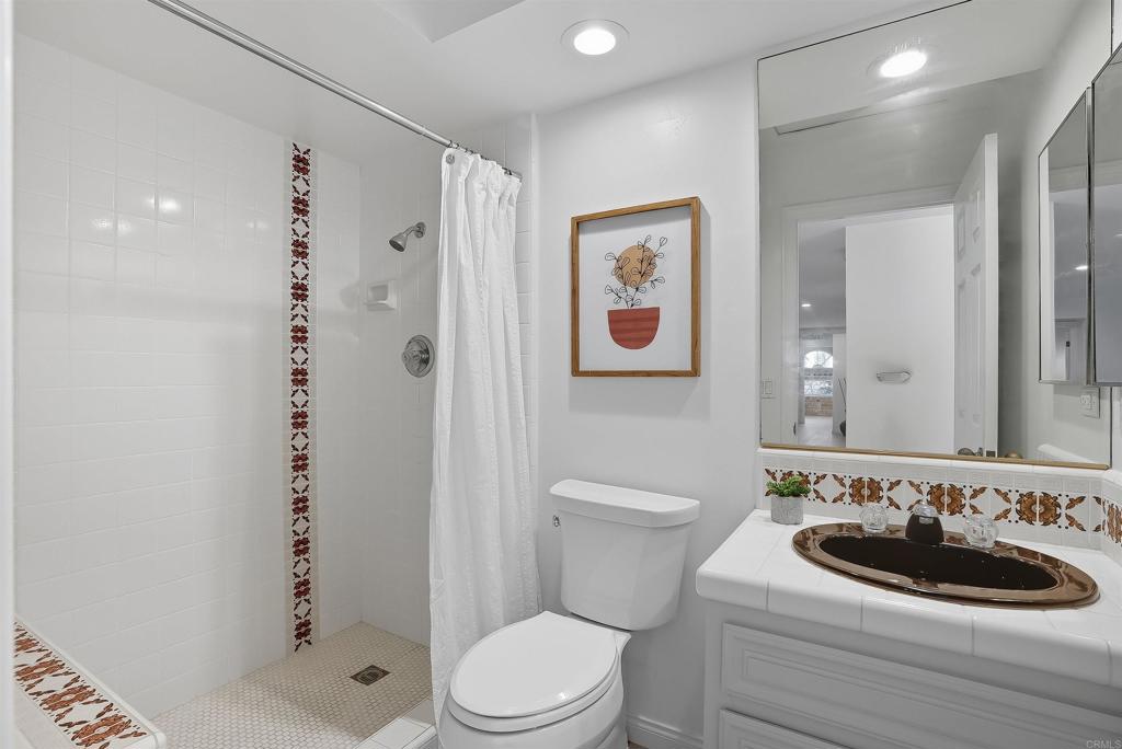 2206 Running Spring Place Encinitas, CA 92024 - Photo 33 of 44 a bathroom with a sink a toilet and shower