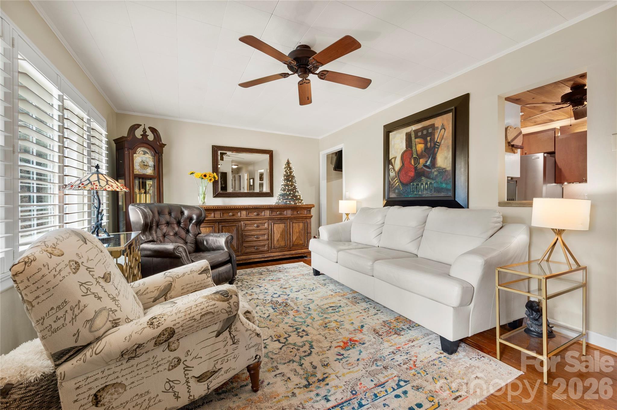 514 Roy Forrester Road Mars Hill, NC 28754 - Photo 6 of 25 a living room with furniture and a large window