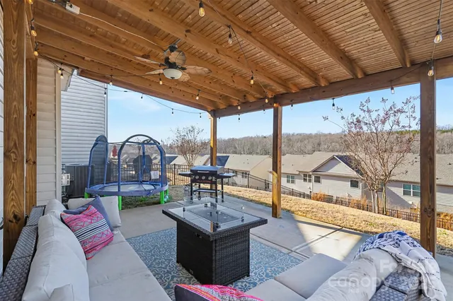 a living room filled with furniture