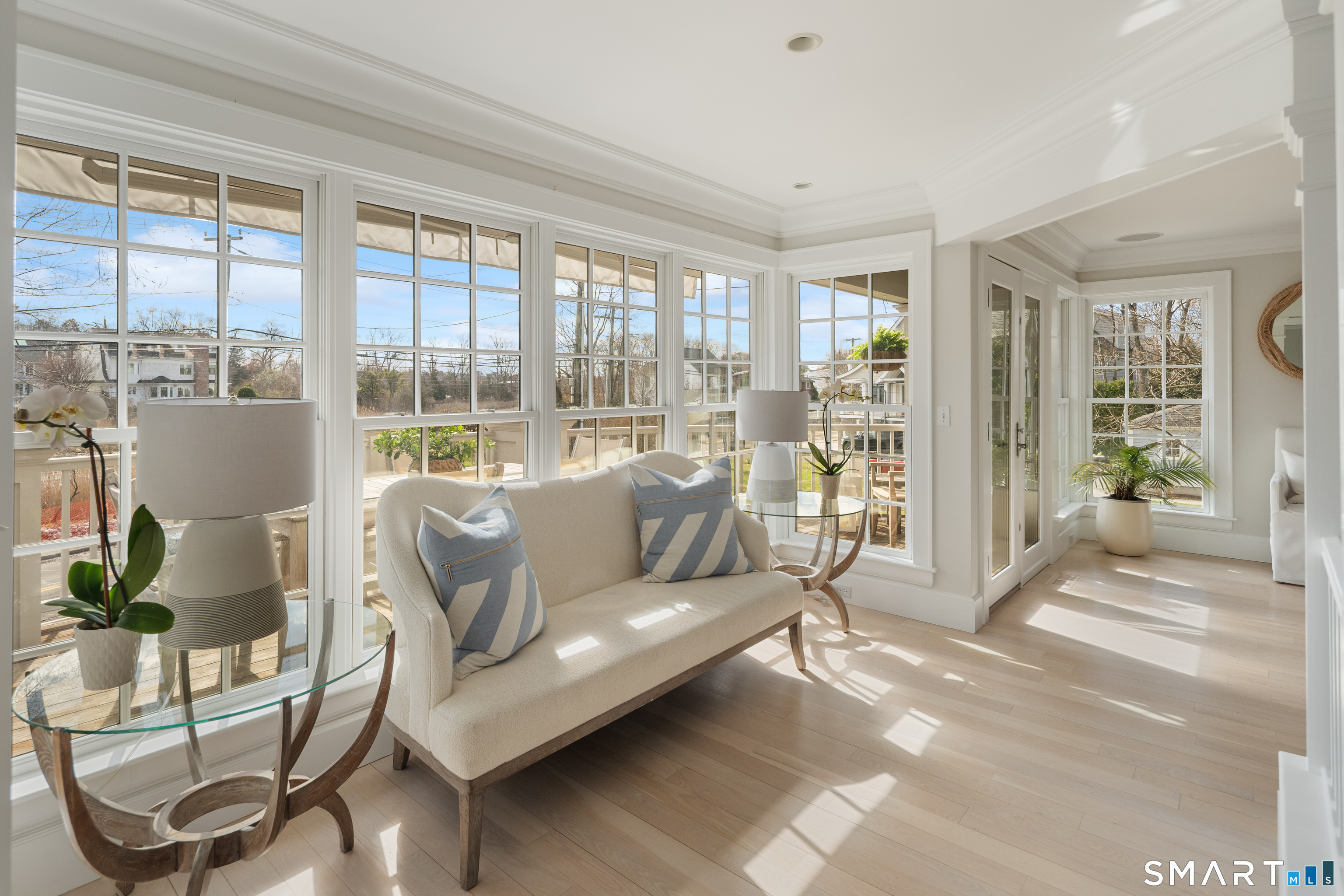 50 Roton Avenue Norwalk, CT 06853 - Photo 14 of 32 Living room opens to the spacious deck for outdoor living