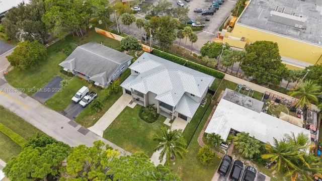 an aerial view of a city