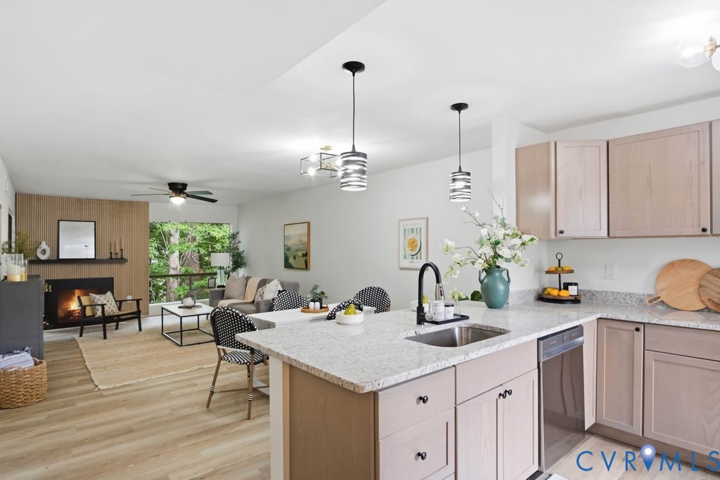 10270 Iron Mill Road Richmond, VA 23235 - Photo 8 of 29 Kitchen featuring an island with a stainless steel