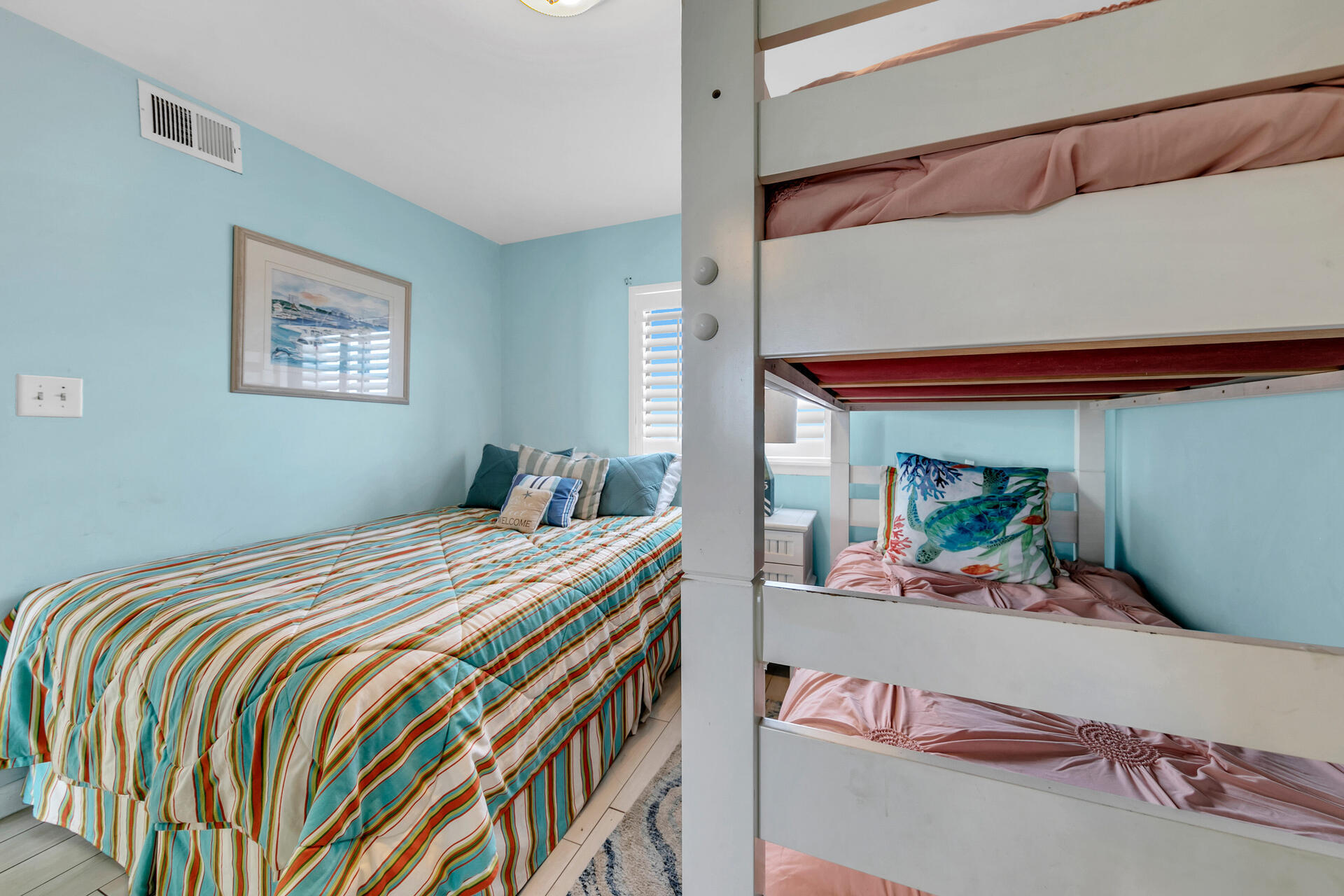 4100 East County Highway 30A, Unit 803 Santa Rosa Beach, FL 32459 - Photo 19 of 34 a bedroom with a bed and a mirror