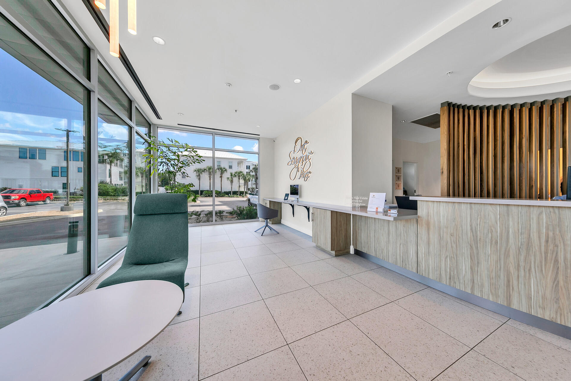 4100 East County Highway 30A, Unit 803 Santa Rosa Beach, FL 32459 - Photo 26 of 34 a lobby with furniture and floor to ceiling window